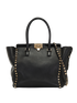 Rockstud Tote, &pound;395, Handbags, Black, Leather, Front view
